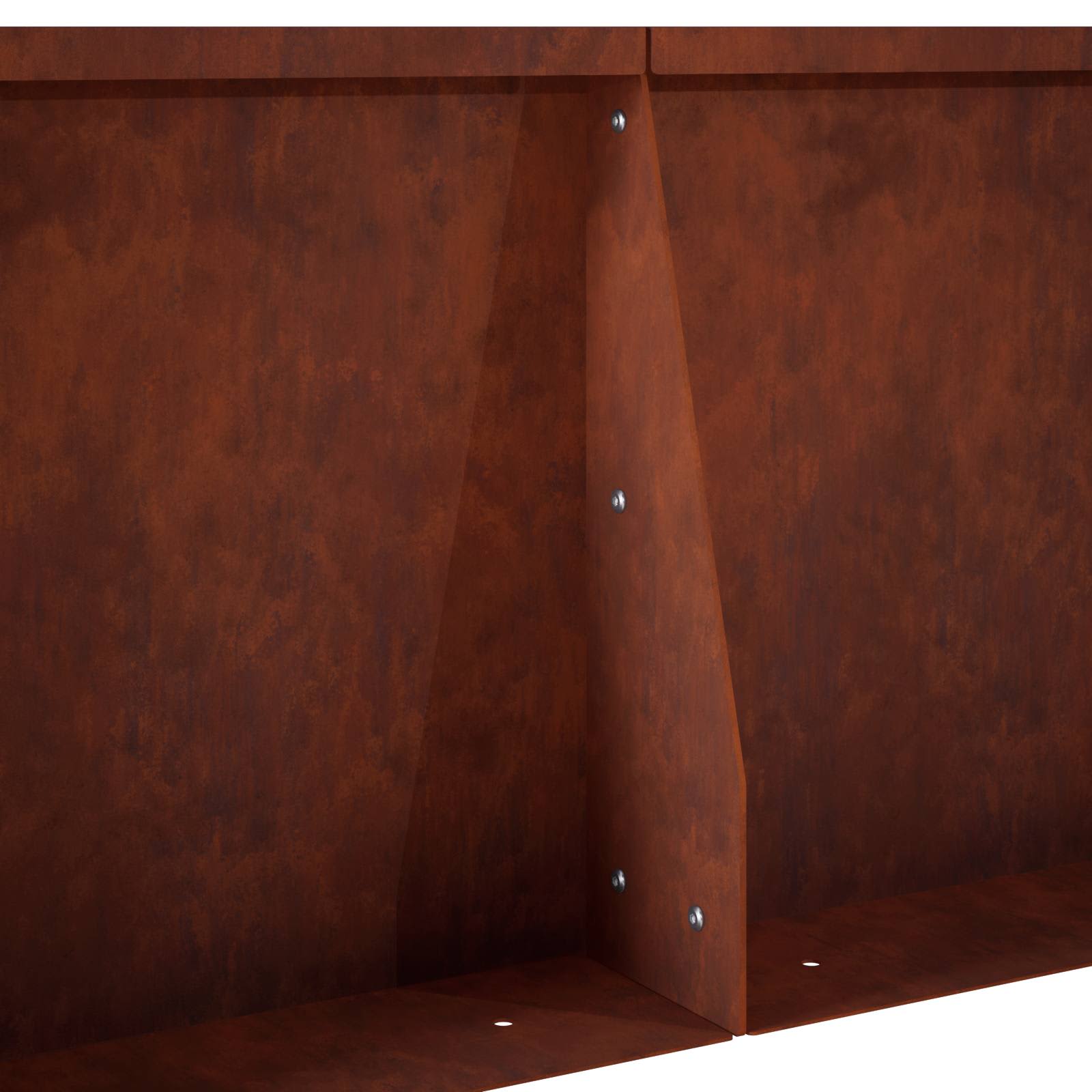 Zid za zadržavanje 4 kom. 40 x 12 x 30 cm Otporni čelik Rđa