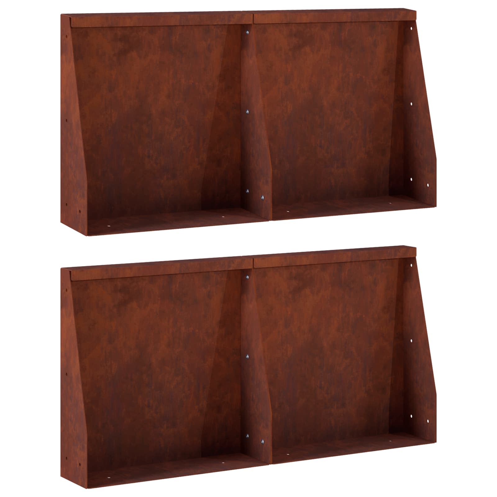 Zid za zadržavanje 4 kom. 40 x 12 x 30 cm Otporni čelik Rđa