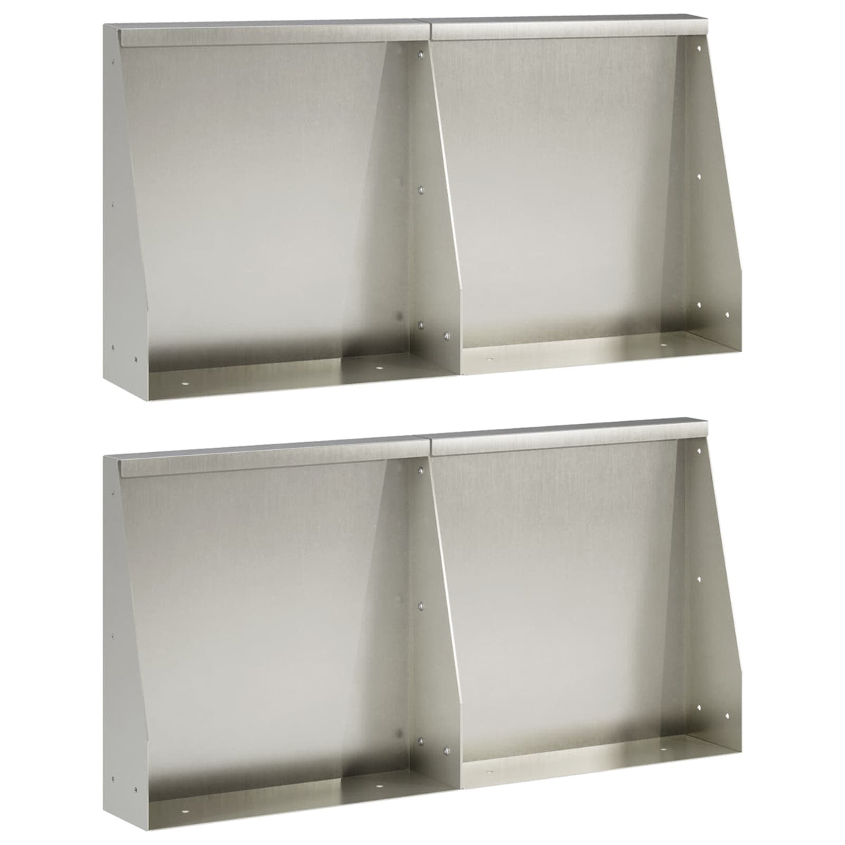 Zid za zadržavanje 4 kom. 40 x 12 x 50 cm Nehrđajući čelik