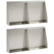 Zid za zadržavanje 4 kom. 40 x 12 x 50 cm Nehrđajući čelik