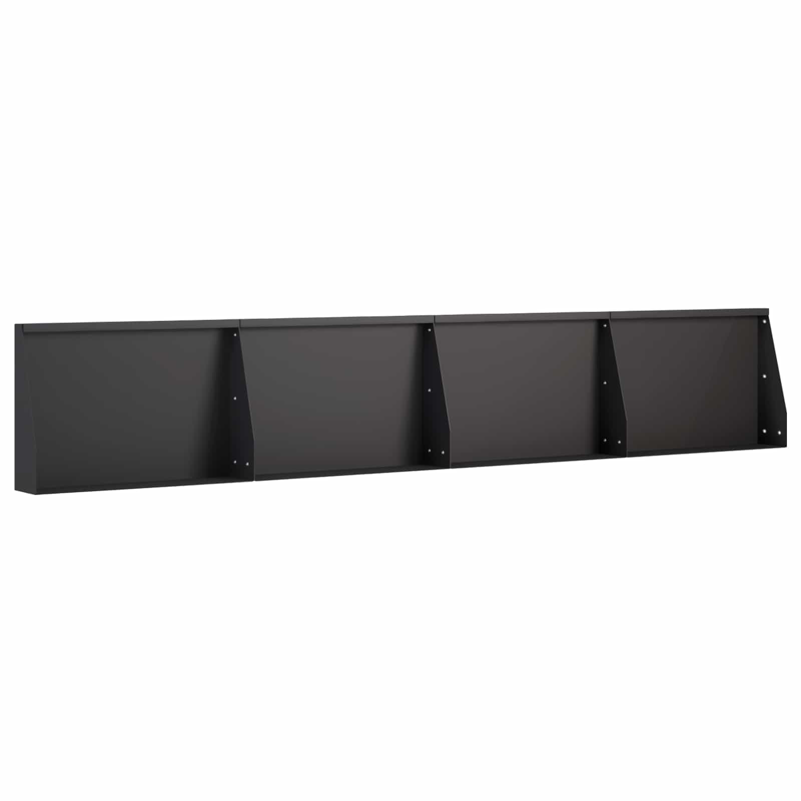 Zid za zadržavanje 4 kom. 60 x 12 x 40 cm Čelik Crna