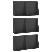 Zid za zadržavanje 6 kom. 40 x 12 x 30 cm Čelik Crna