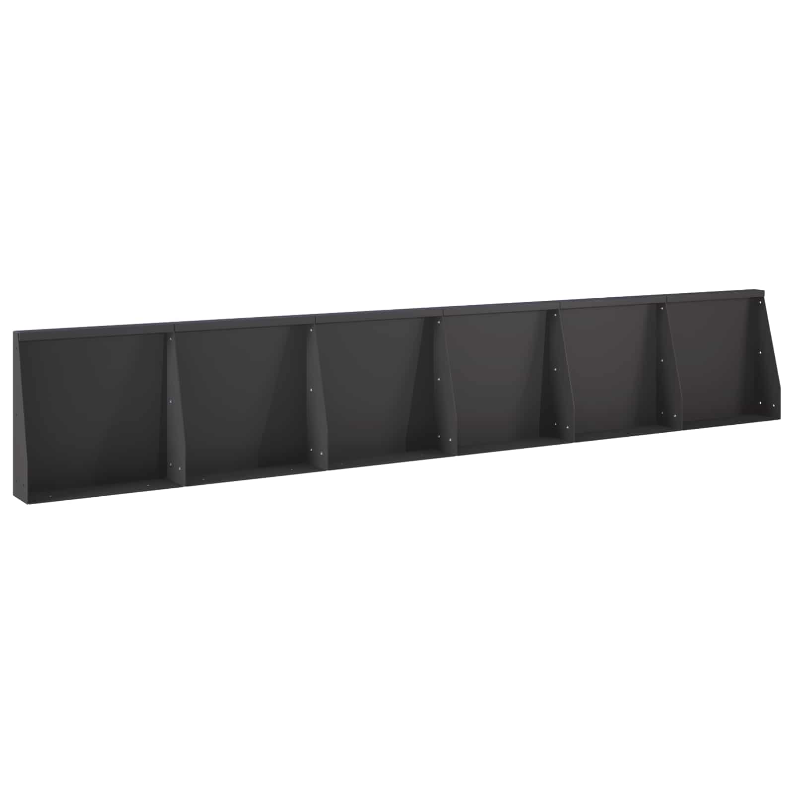 Zid za zadržavanje 6 kom. 40 x 12 x 30 cm Čelik Crna