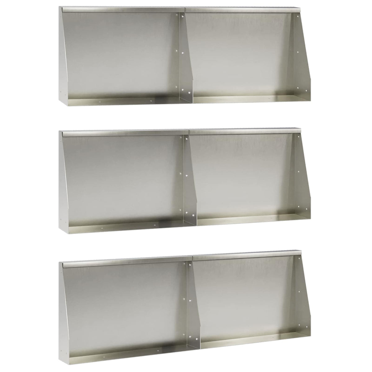 Zid za zadržavanje 6 kom. 60 x 12 x 30 cm Nehrđajući čelik