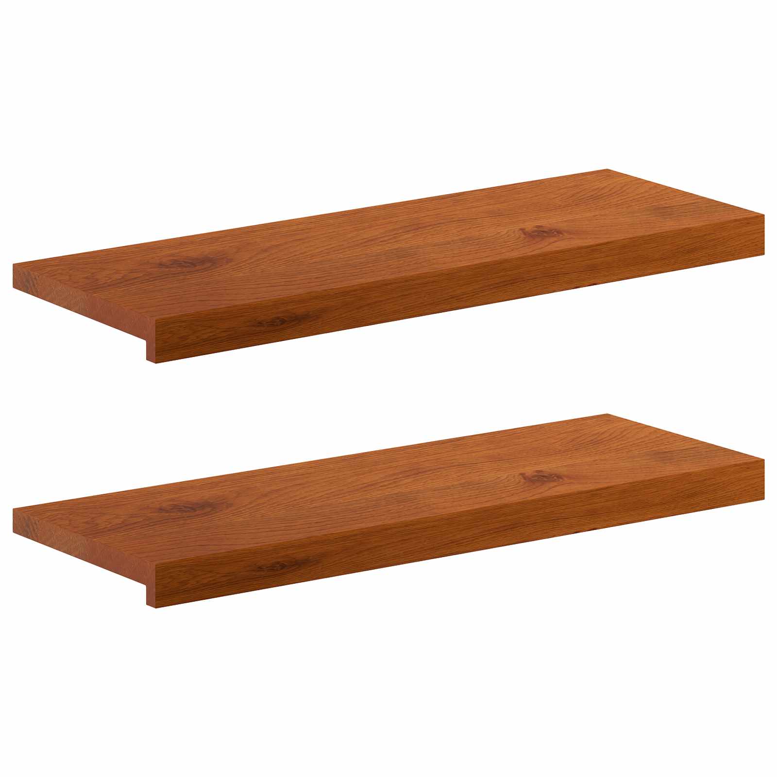 Stepenica 2 kom. 80 x 25 x 2 cm Smeđa Čvrsto Hrastovo Drvo