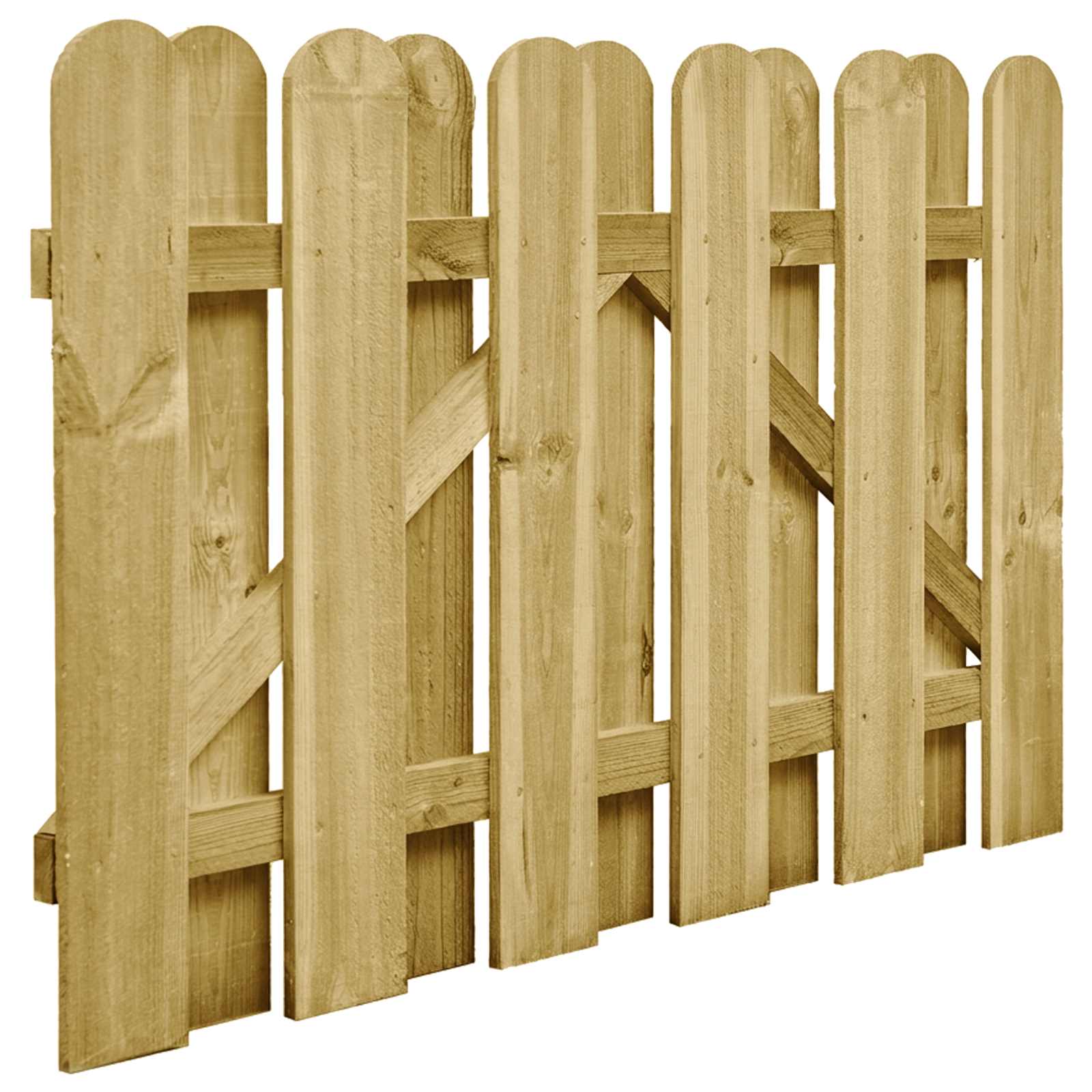 Vrtna vrata 100 x 75 cm Masivna borovina Zelena