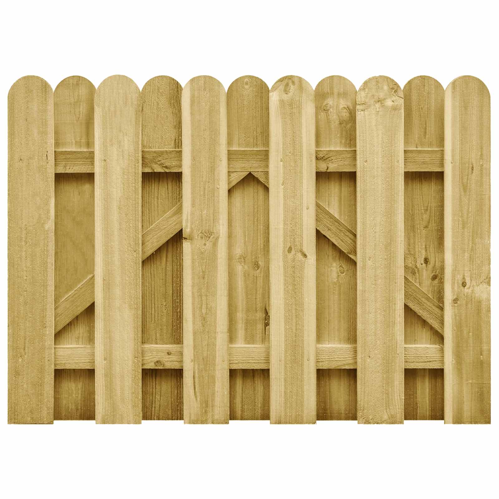 Vrtna vrata 100 x 75 cm Masivna borovina Zelena