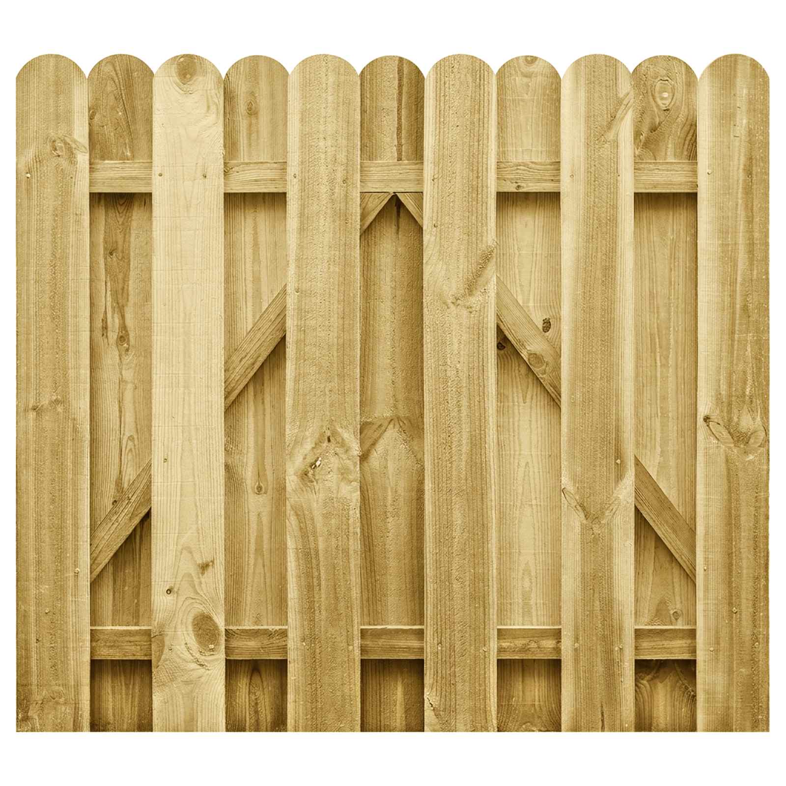 Vrtna vrata 100 x 100 cm Masivna borovina Zelena