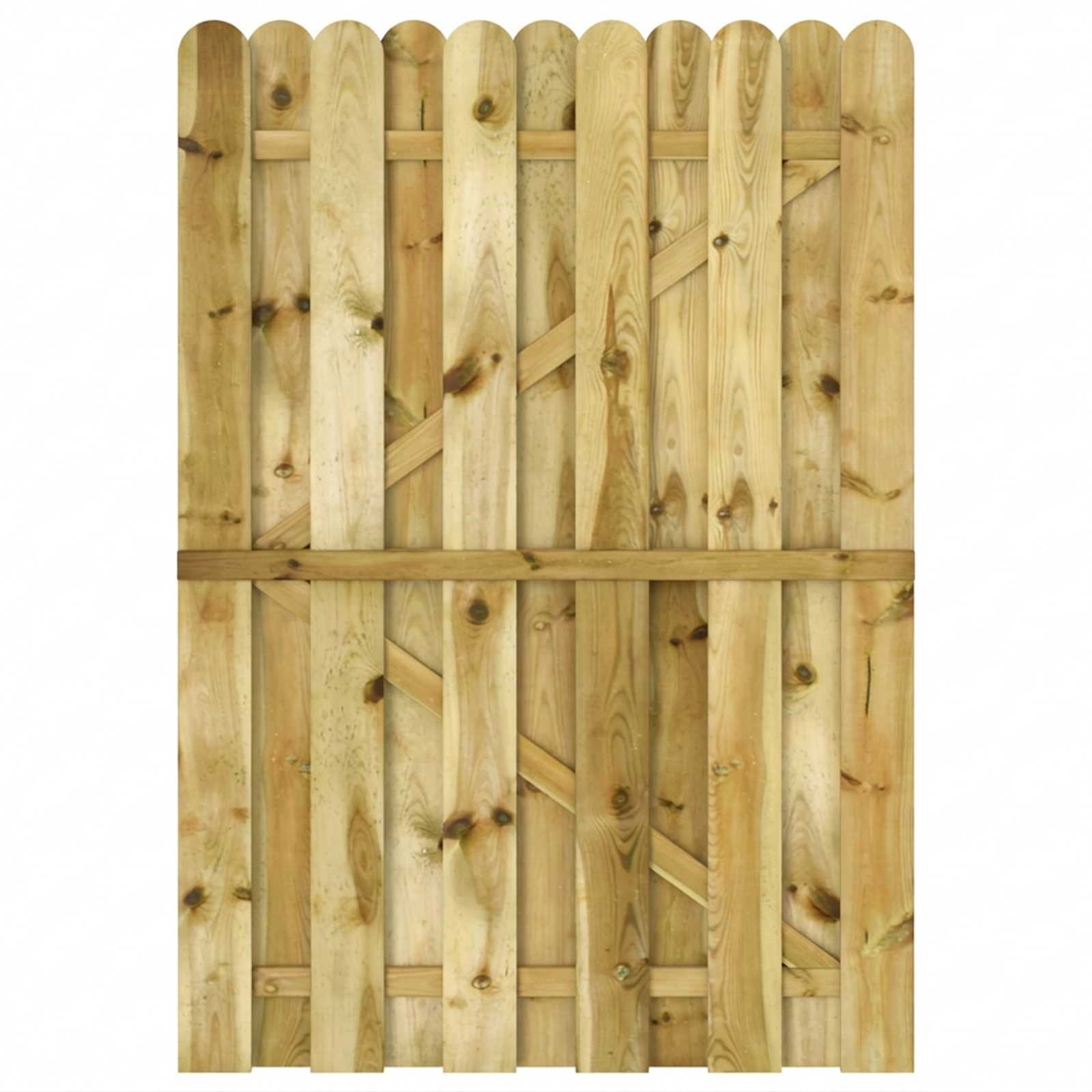 Vrtna vrata 100 x 150 cm Masivna borovina Zelena