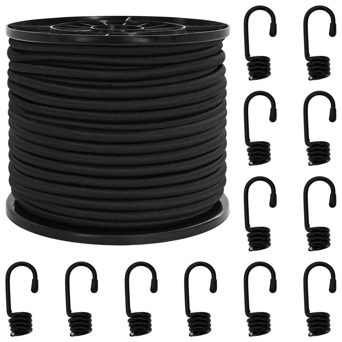 Bungee užadi s kukama 8 mm Crna PP i guma