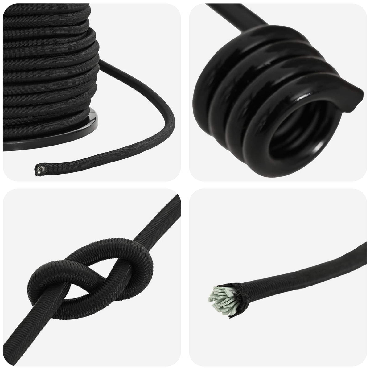 Bungee užadi s kukama 8 mm Crna PP i guma