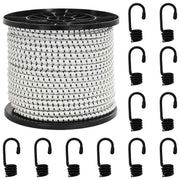 Bungee užadi s kukama 8 mm Crna i bijela PP i guma