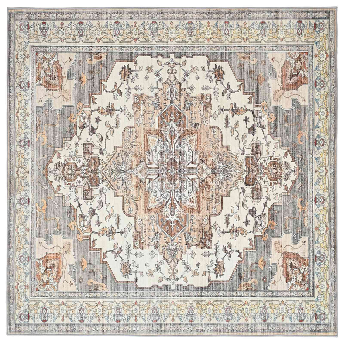 Tepih ORIZ Smeđa 240 x 240 cm 100% poliester