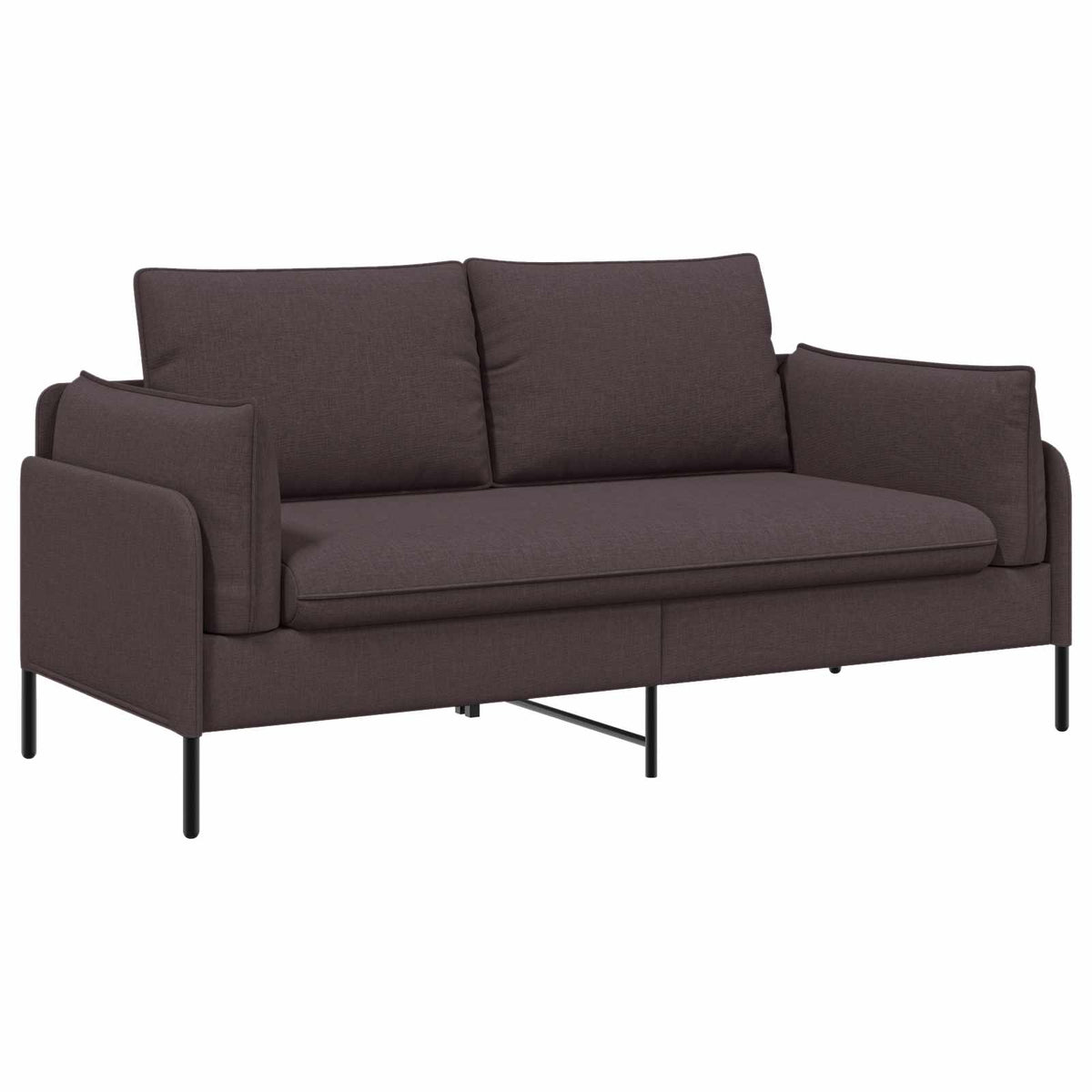 Sofa za dvije osobe Tamno smeđa 188 x 81 x 89 cm Tkanina