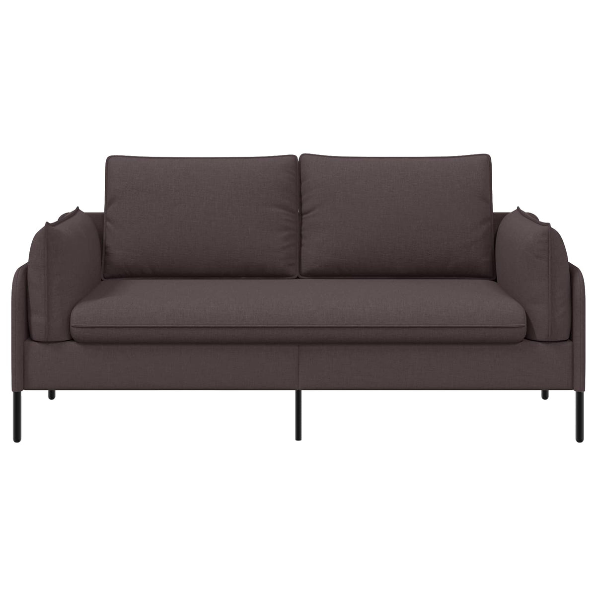 Sofa za dvije osobe Tamno smeđa 188 x 81 x 89 cm Tkanina