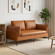Sofa za dvije osobe Smeđa 188 x 81 x 89 cm Umjetna koža