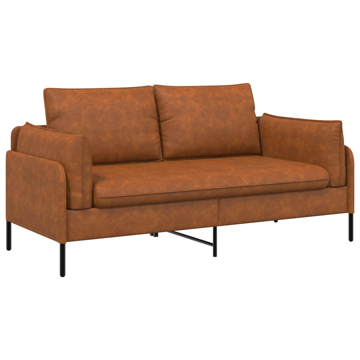 Sofa za dvije osobe Smeđa 188 x 81 x 89 cm Umjetna koža