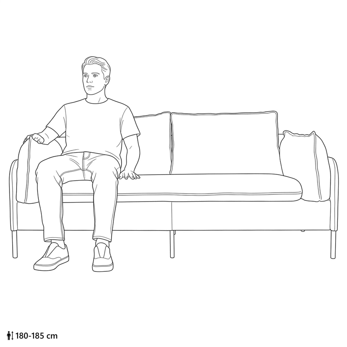 Sofa za dvije osobe Smeđa 188 x 81 x 89 cm Umjetna koža