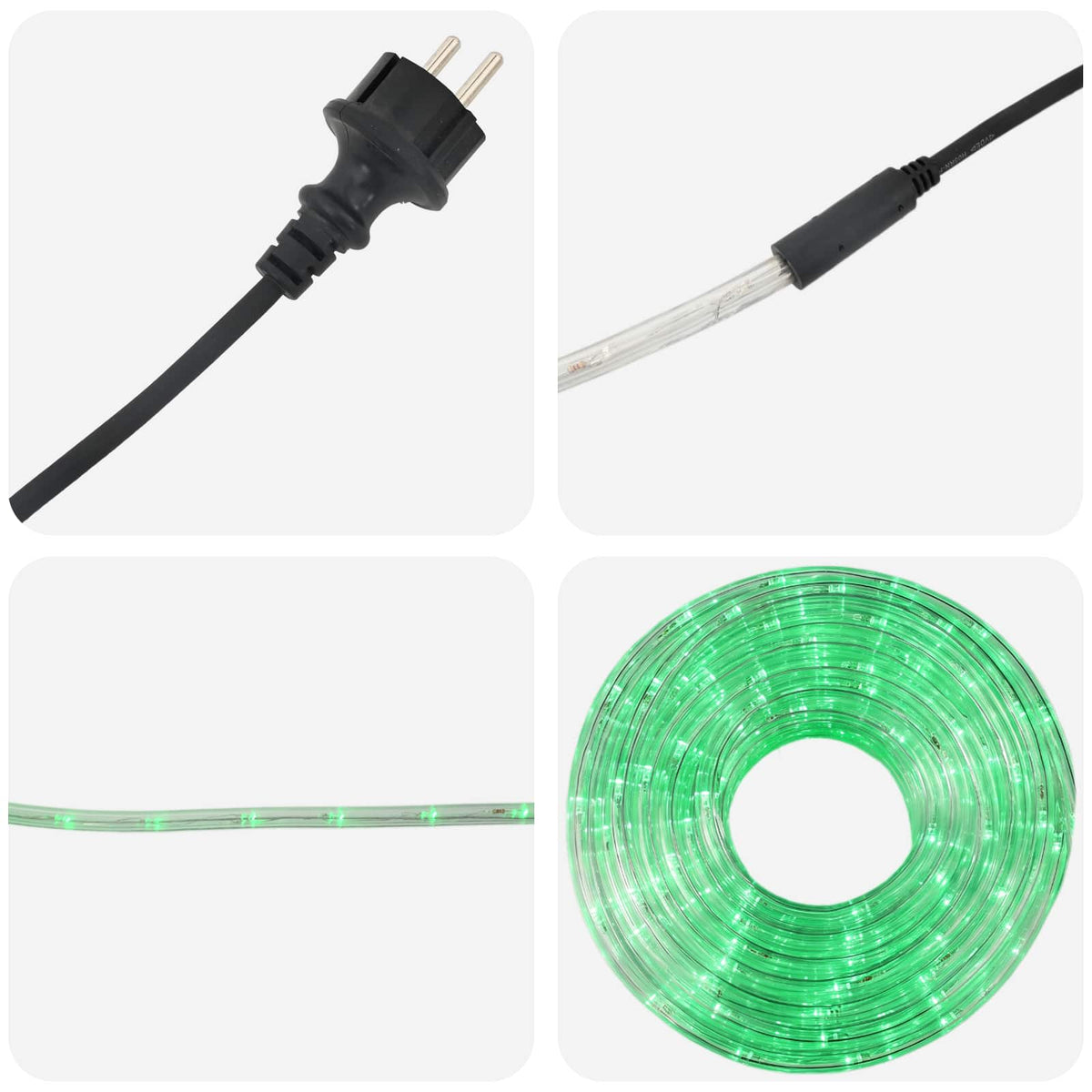 Božićno LED svjetlosno crijevo 2400 LED lampica Zelena 100 m