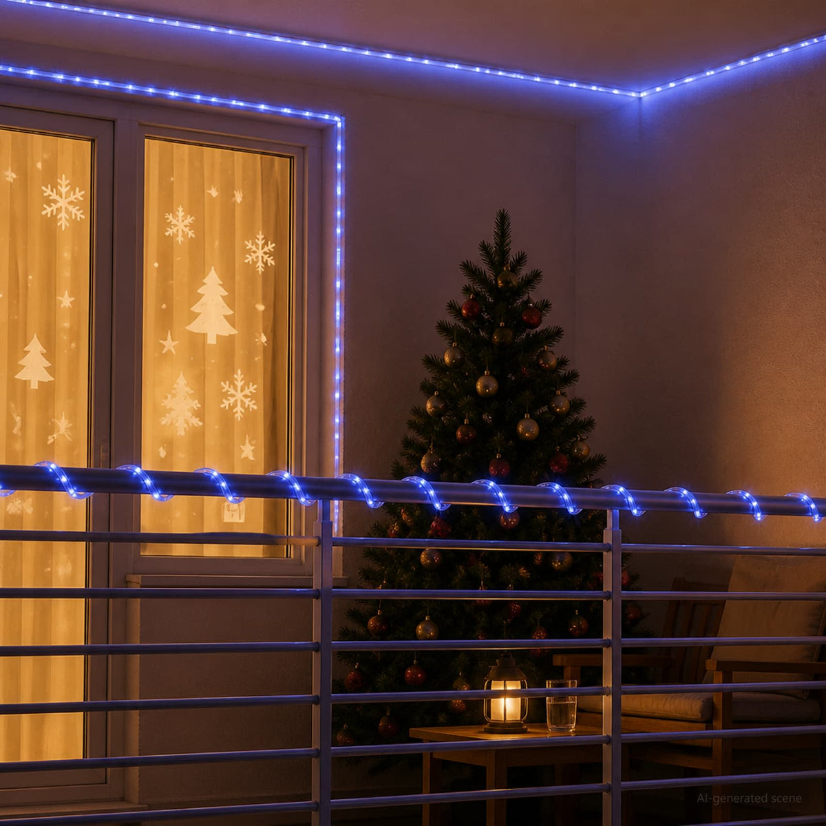 Božićno LED svjetlosno crijevo 240 LED lampica Plava 10 m
