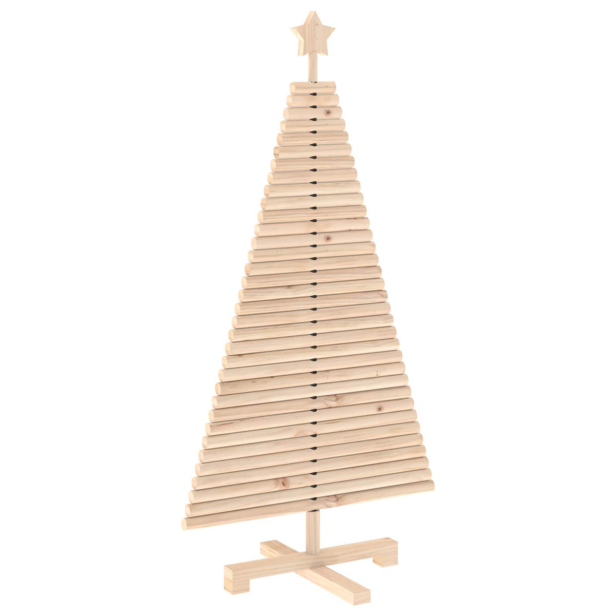 Drveno božićno drvce KOTKA 120 cm Masivna borovina Prirodno