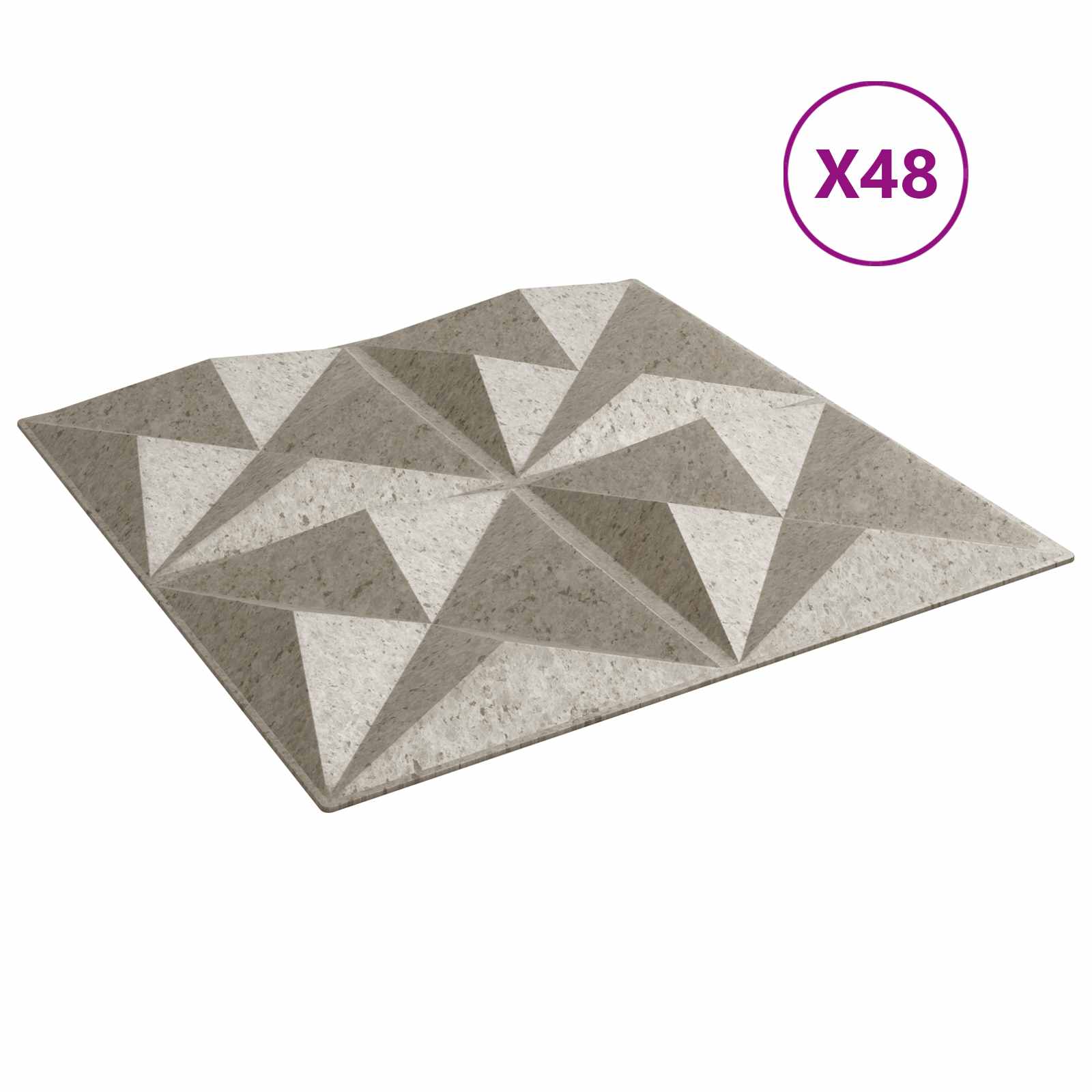 Zidne panele 48 pcs Origami beton 50 x 50 cm XPS pjena