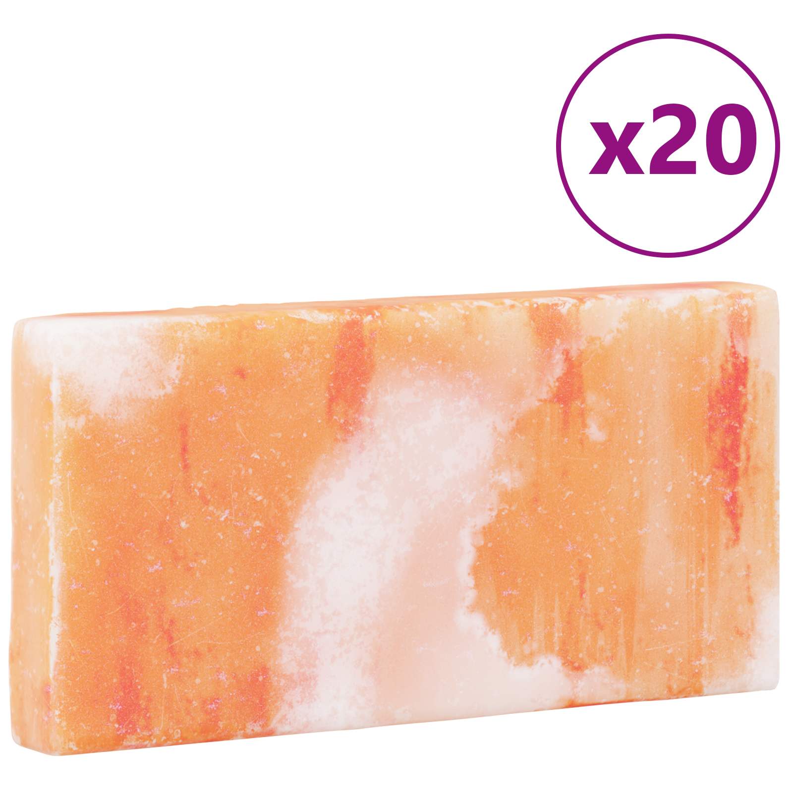 Kamenčići soli 20 pcs Ružičasta 20 x 2,5 x 10 cm Soli od kamena