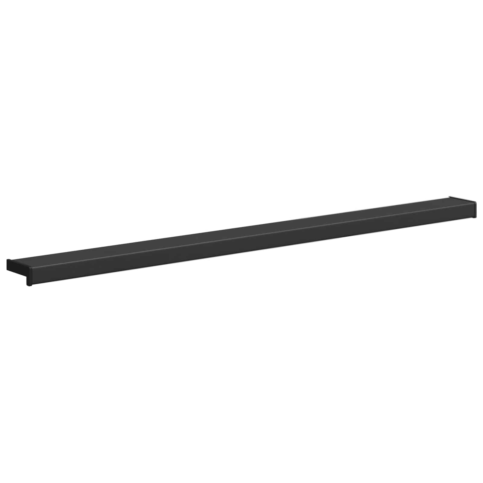Prozorska klupčica Crna s drvenom teksturom 160 x 15 x 4,5 cm