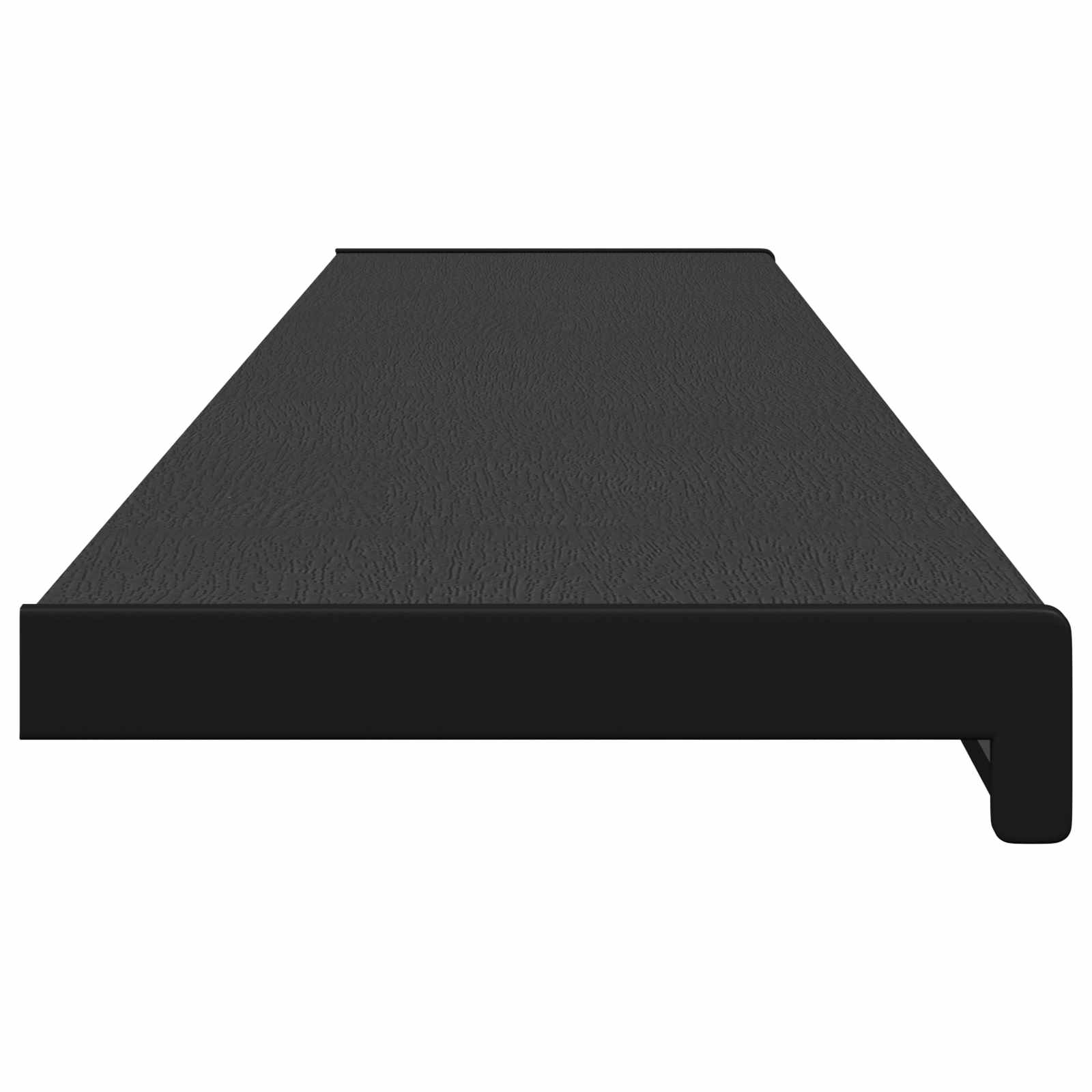 Prozorska klupčica Crna s drvenom teksturom 160 x 20 x 4,5 cm