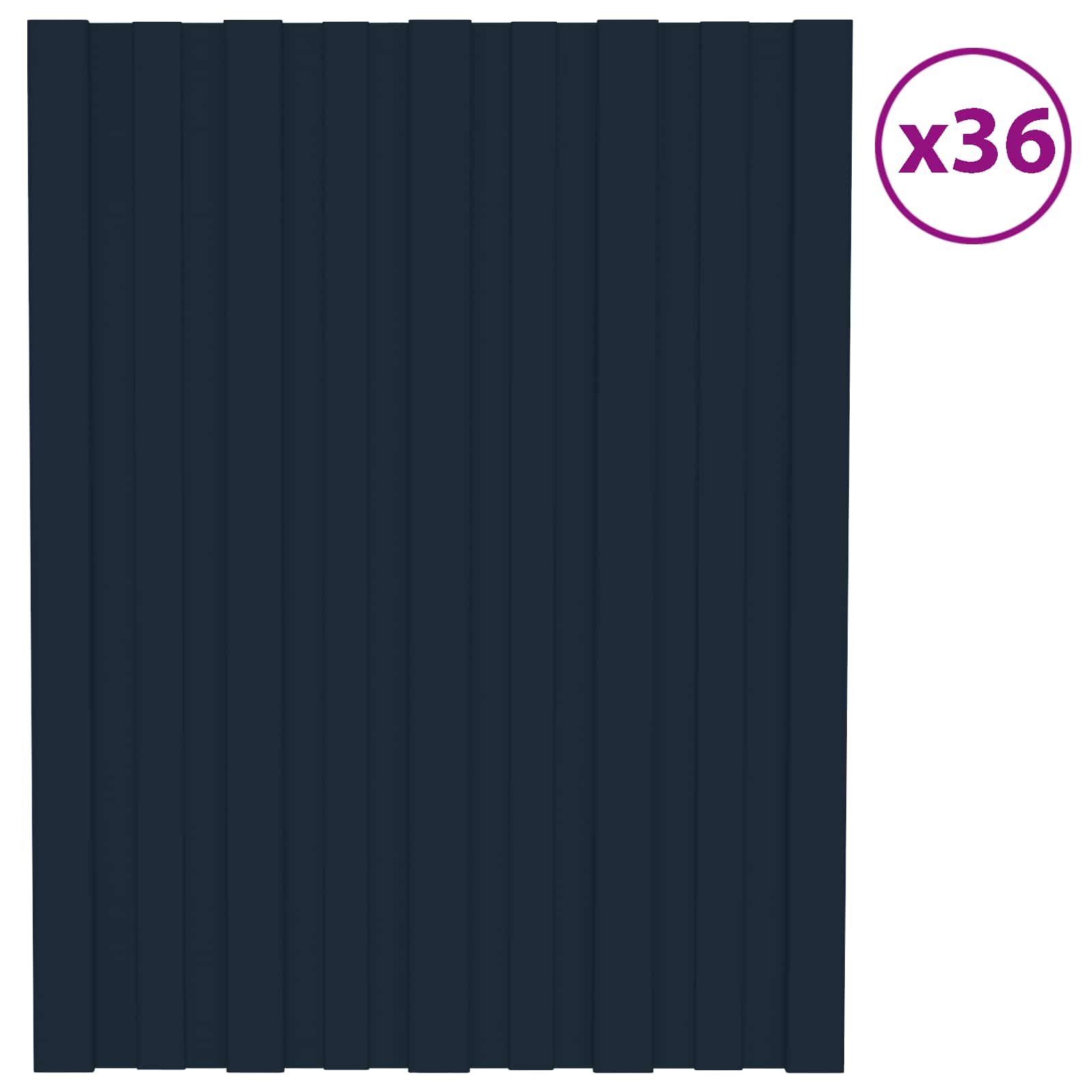 Krovni panel 36 pcs Antracit 60 x 45 cm Pocinčani čelik