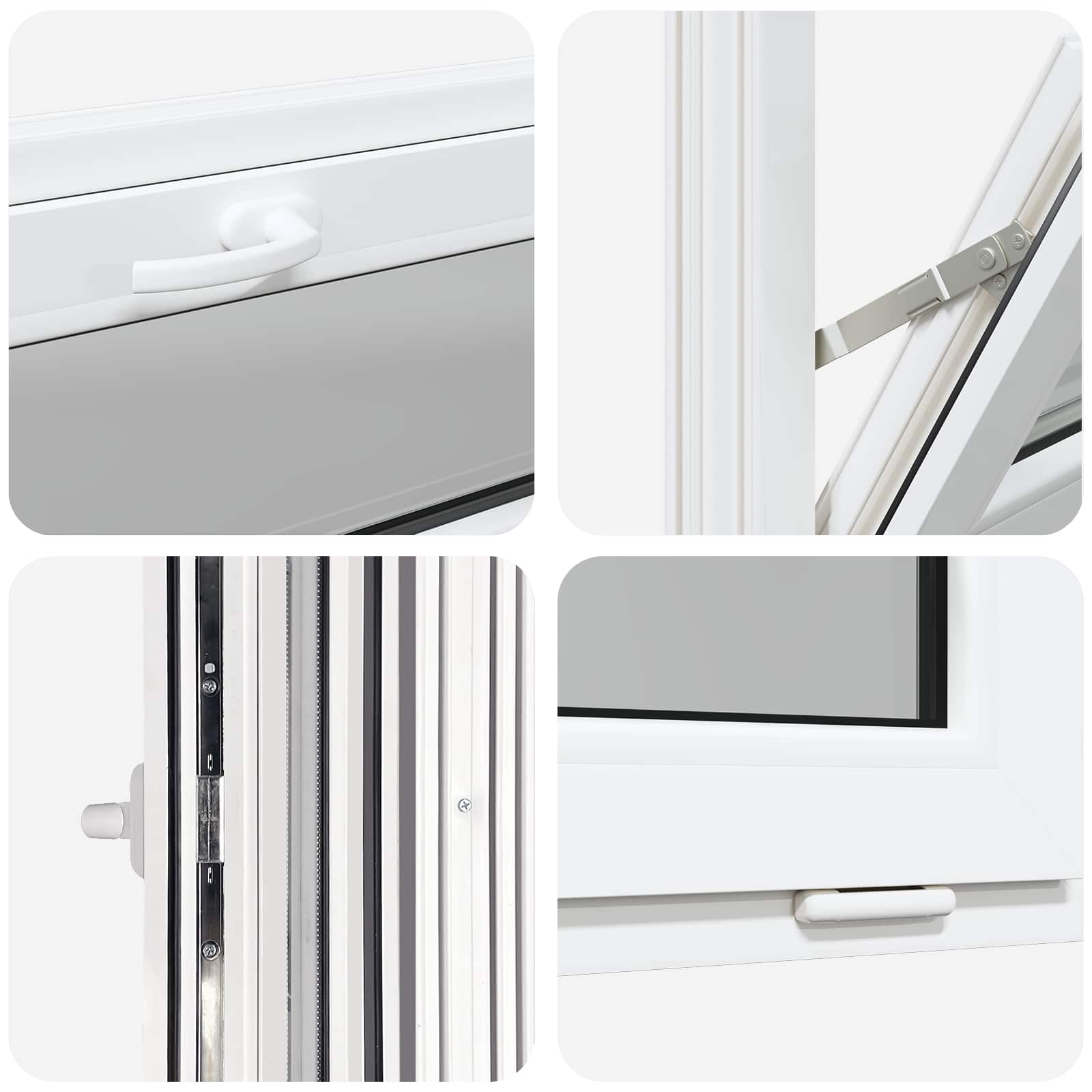 Prozor za podrum RISOR 100 x 40 cm PVC i staklo Bijela
