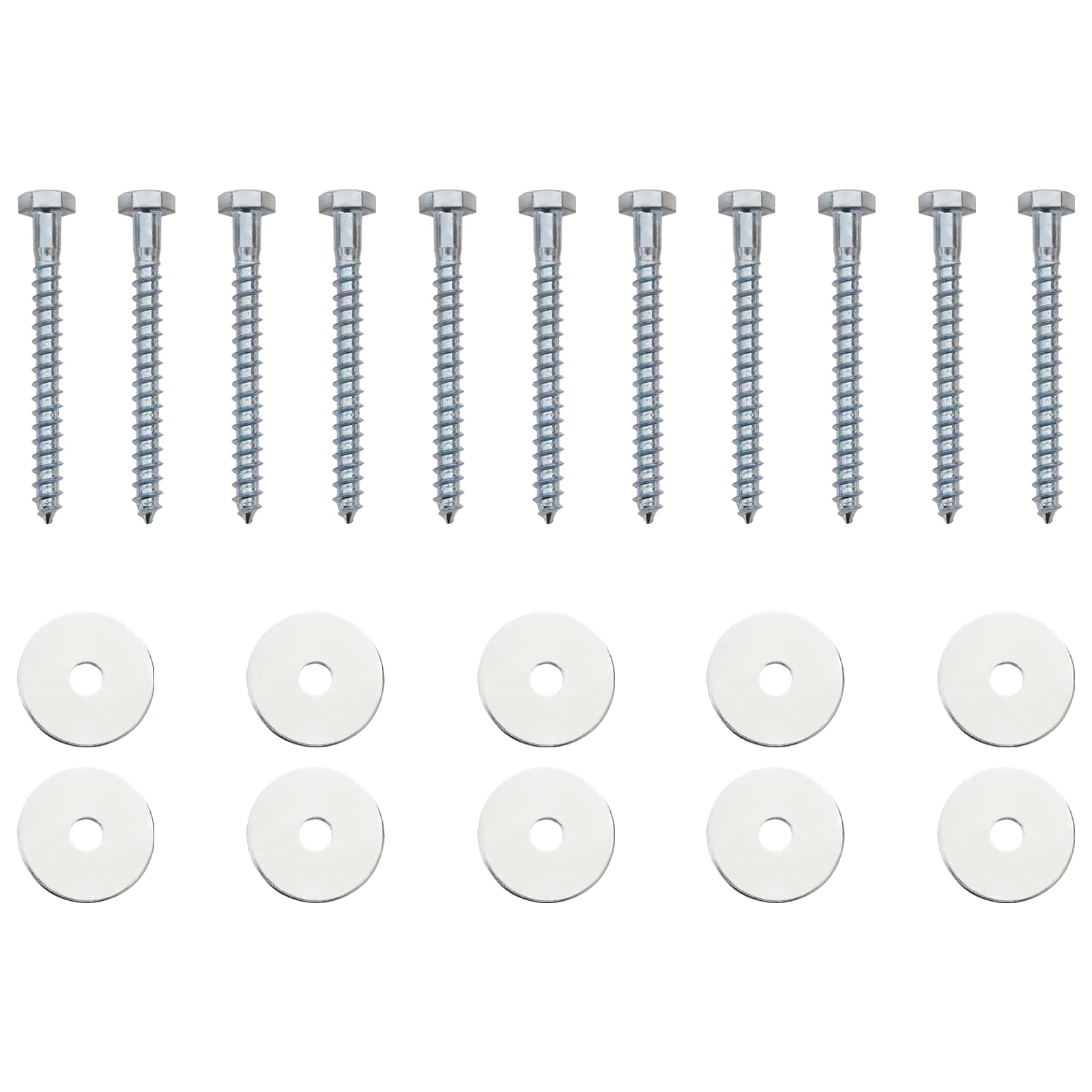 Zemaljska sidra 10 pcs Srebrna Ø10 x 30 cm Galvanizirani metal