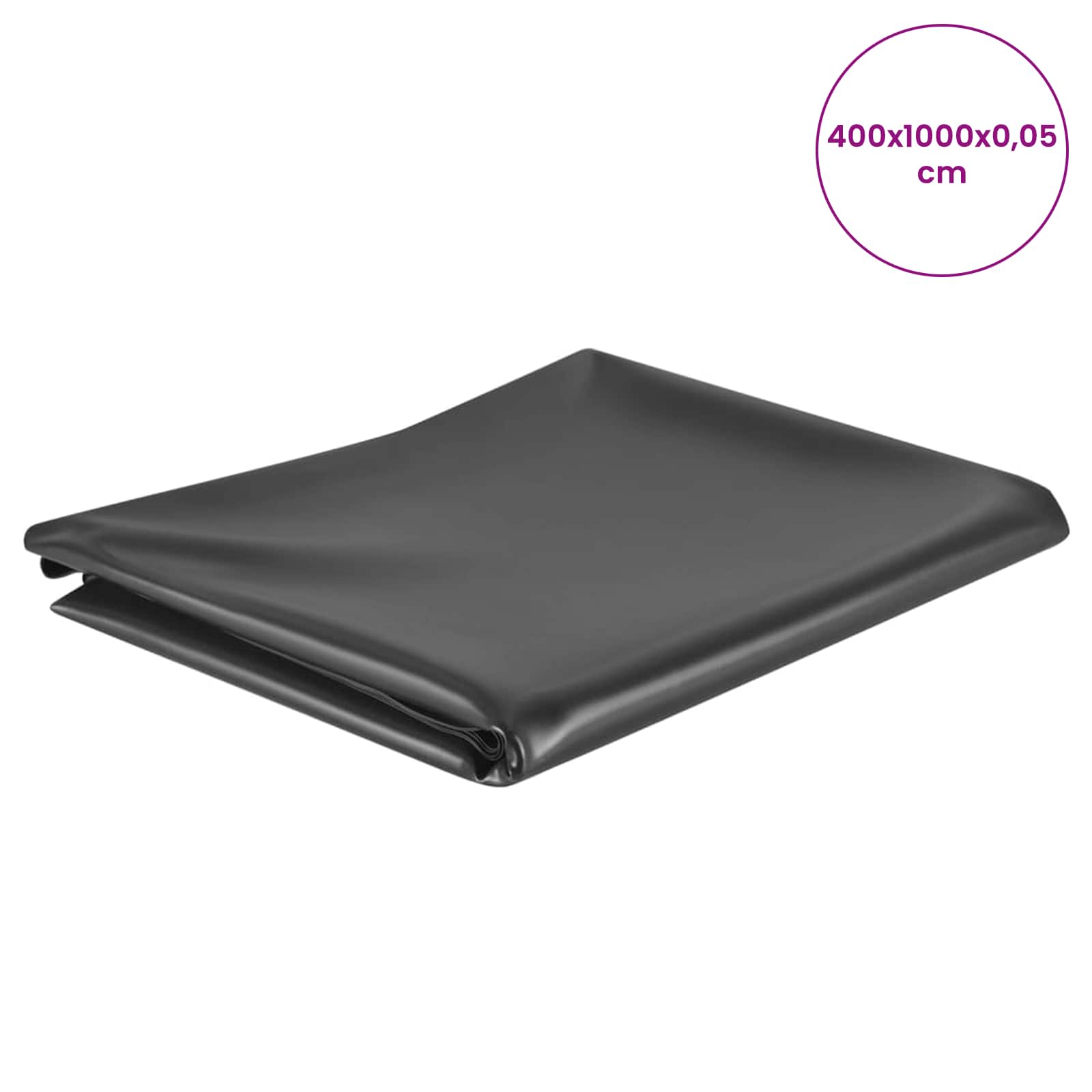 Liner za ribnjak 4 x 10 m PVC 0,5 mm Crna