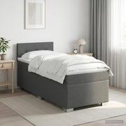 Boxspring krevet s madracem Tamnosiva 90 x 190 cm Tkanina