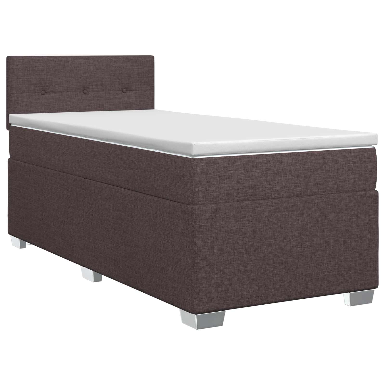 Boxspring krevet s madracem Tamno smeđa 80 x 200 cm Tkanina