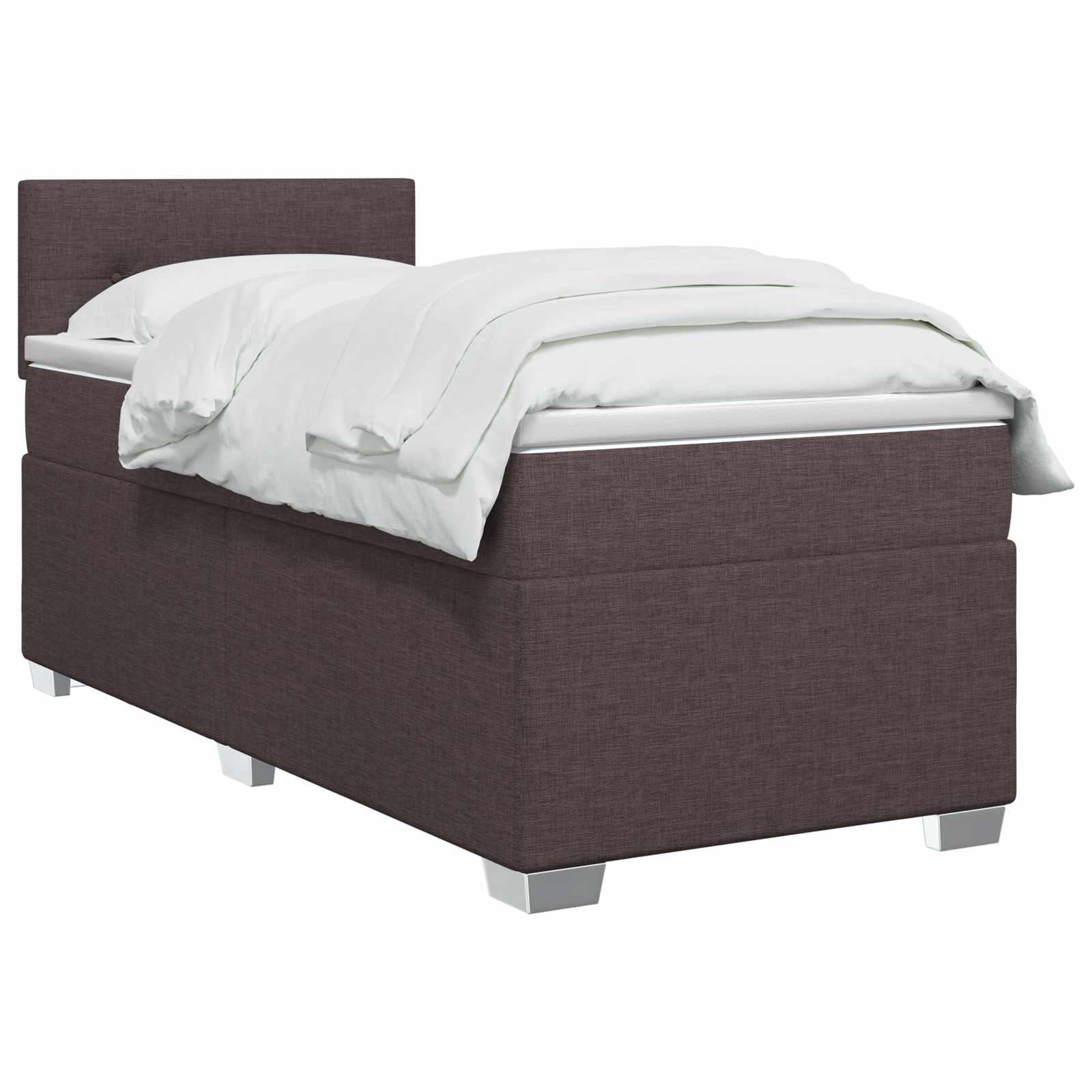 Boxspring krevet s madracem Tamno smeđa 80 x 200 cm Tkanina