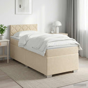 Boxspring krevet s madracem Krem 80 x 200 cm Tkanina