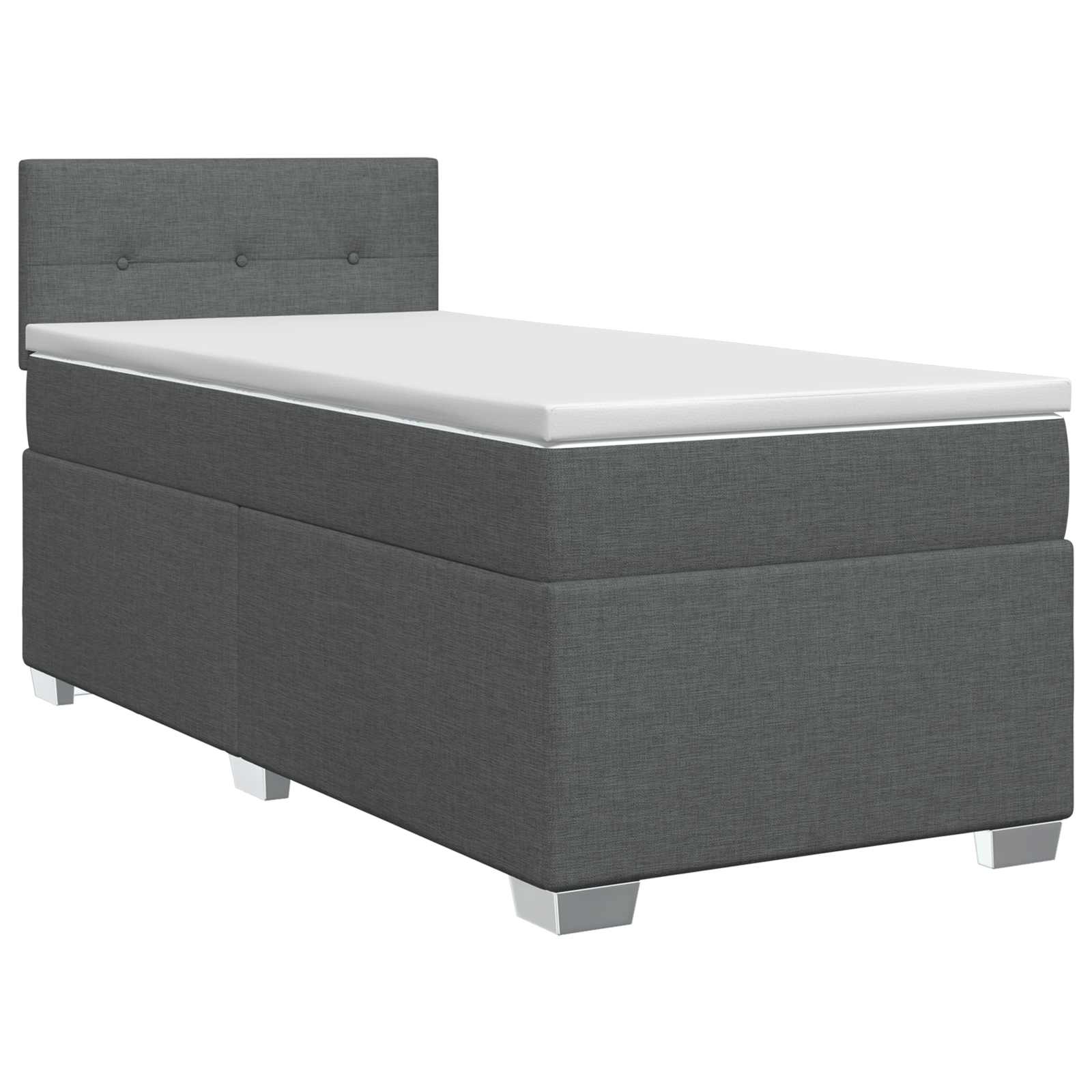 Boxspring krevet s madracem Tamnosiva 90 x 190 cm Tkanina