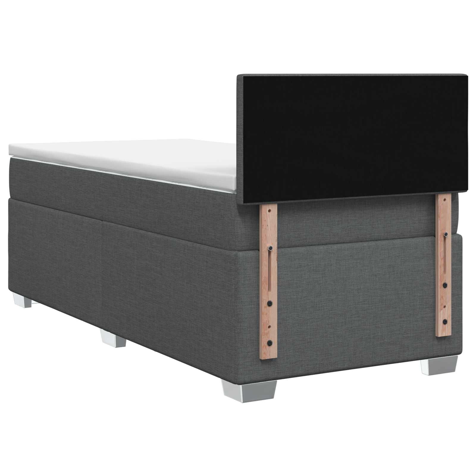 Boxspring krevet s madracem Tamnosiva 90 x 190 cm Tkanina