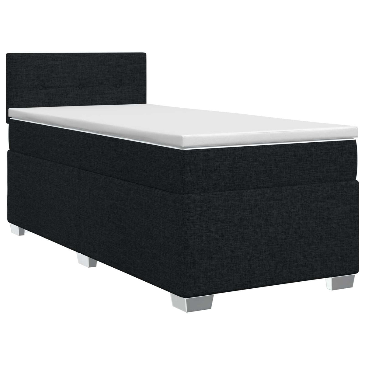 Boxspring krevet s madracem Crna 90 x 190 cm Tkanina