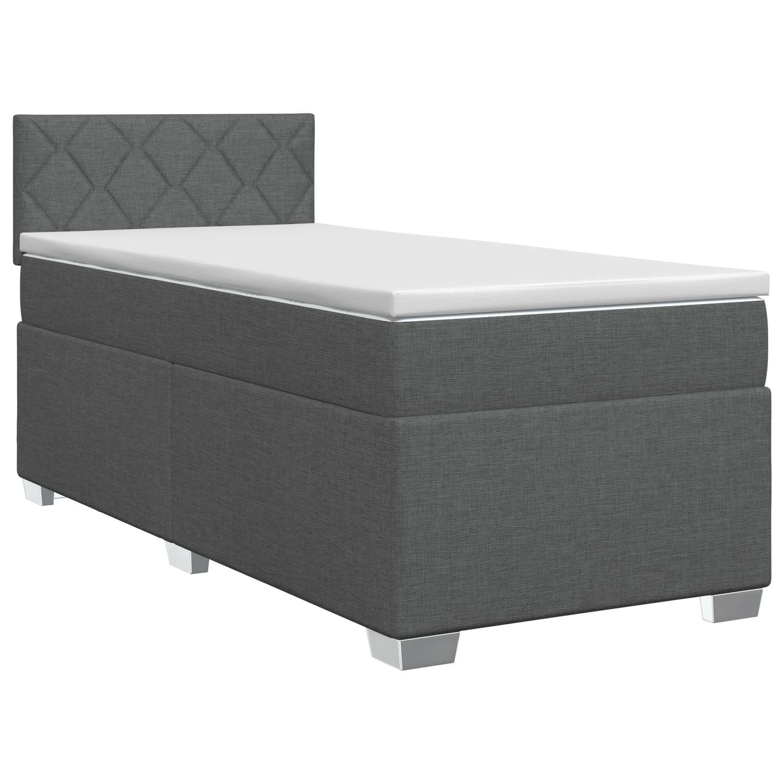 Boxspring krevet s madracem Tamnosiva 90 x 190 cm Tkanina