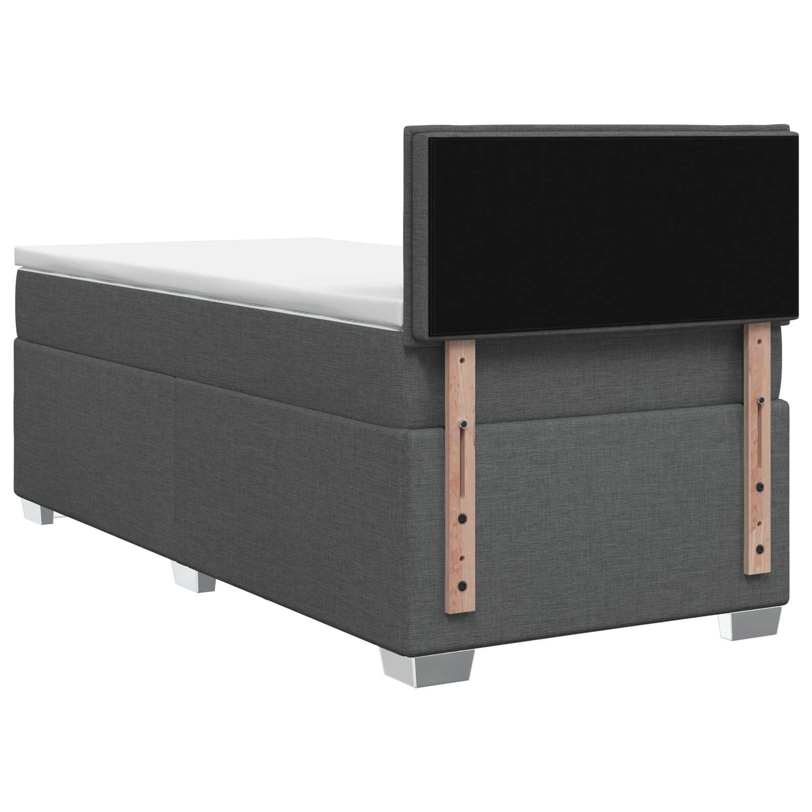 Boxspring krevet s madracem Tamnosiva 90 x 190 cm Tkanina
