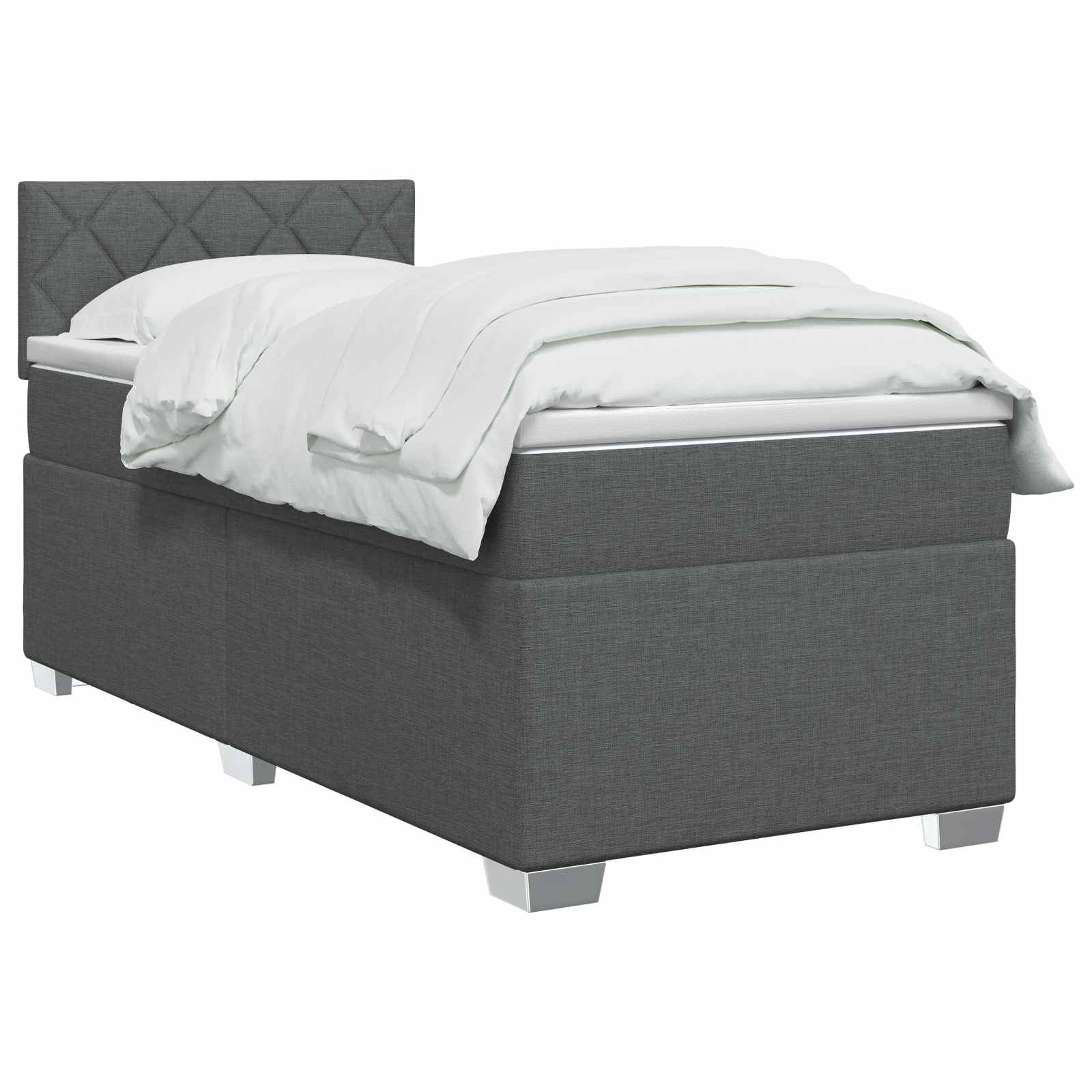 Boxspring krevet s madracem Tamnosiva 90 x 190 cm Tkanina
