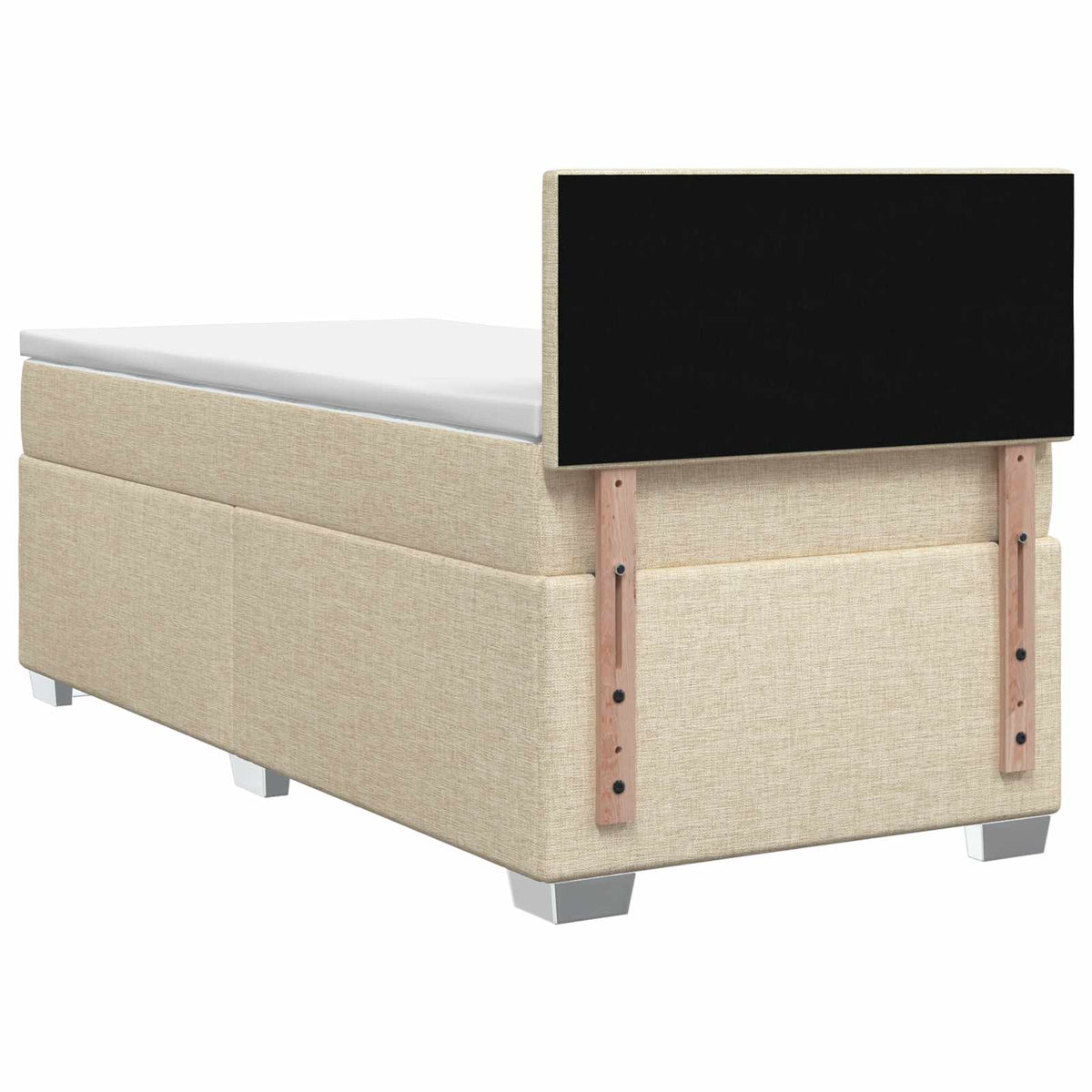 Boxspring krevet s madracem Krem 90 x 200 cm Tkanina