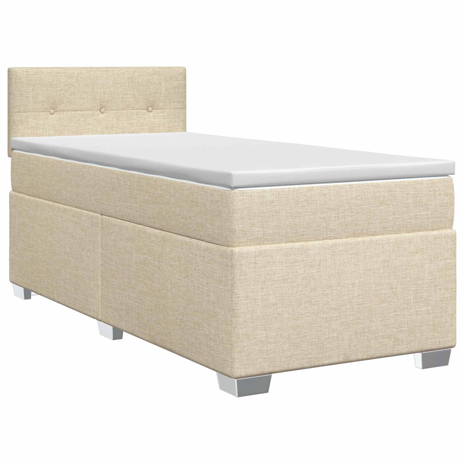 Boxspring krevet s madracem Krem 100 x 200 cm Tkanina