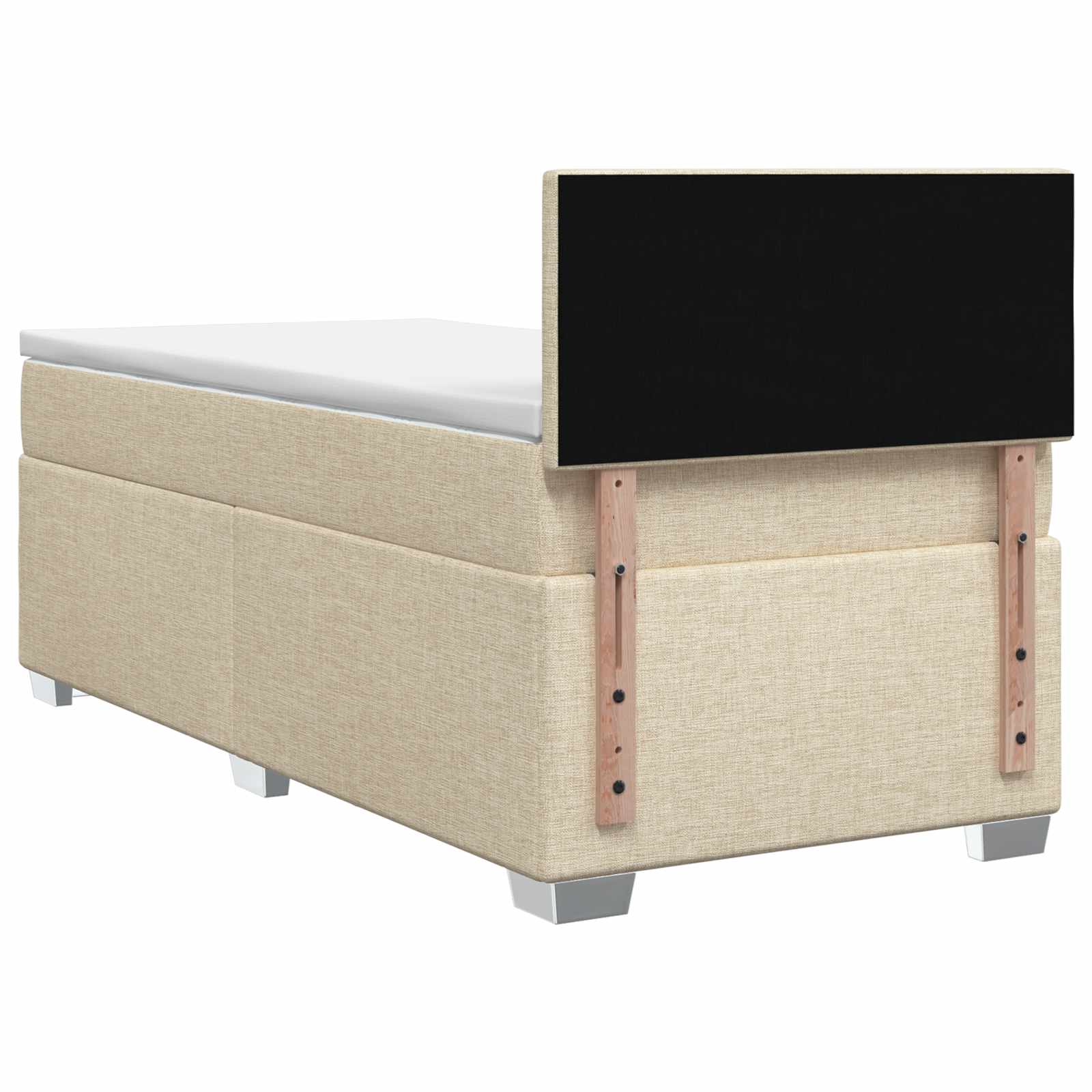 Boxspring krevet s madracem Krem 100 x 200 cm Tkanina