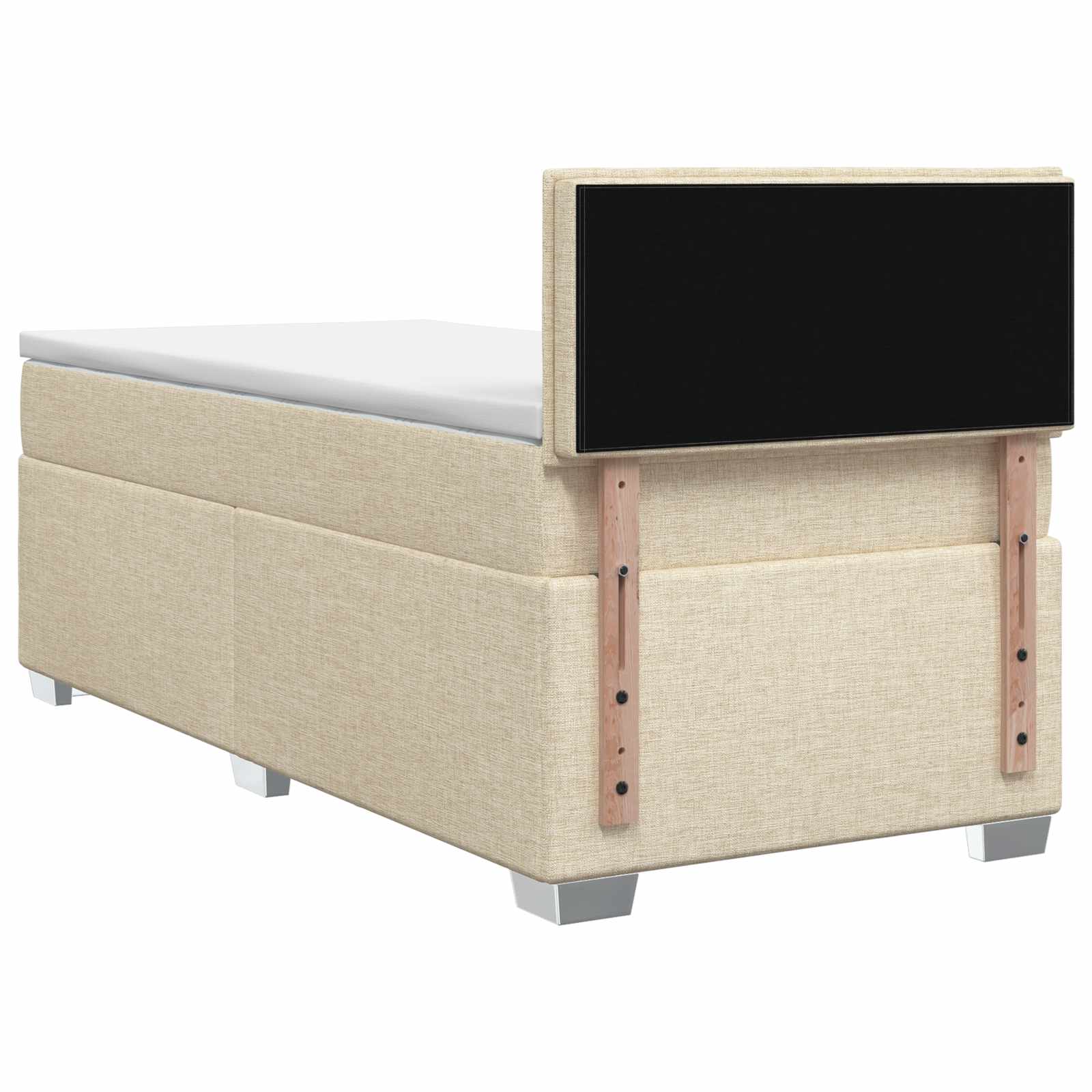 Boxspring krevet s madracem Krem 100 x 200 cm Tkanina