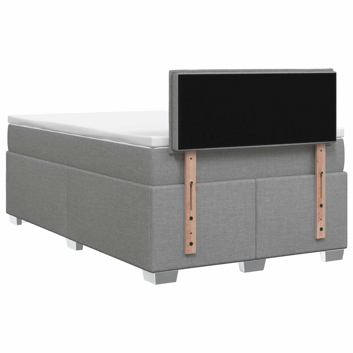 Boxspring krevet s madracem Svjetlosiva 120 x 190 cm Tkanina