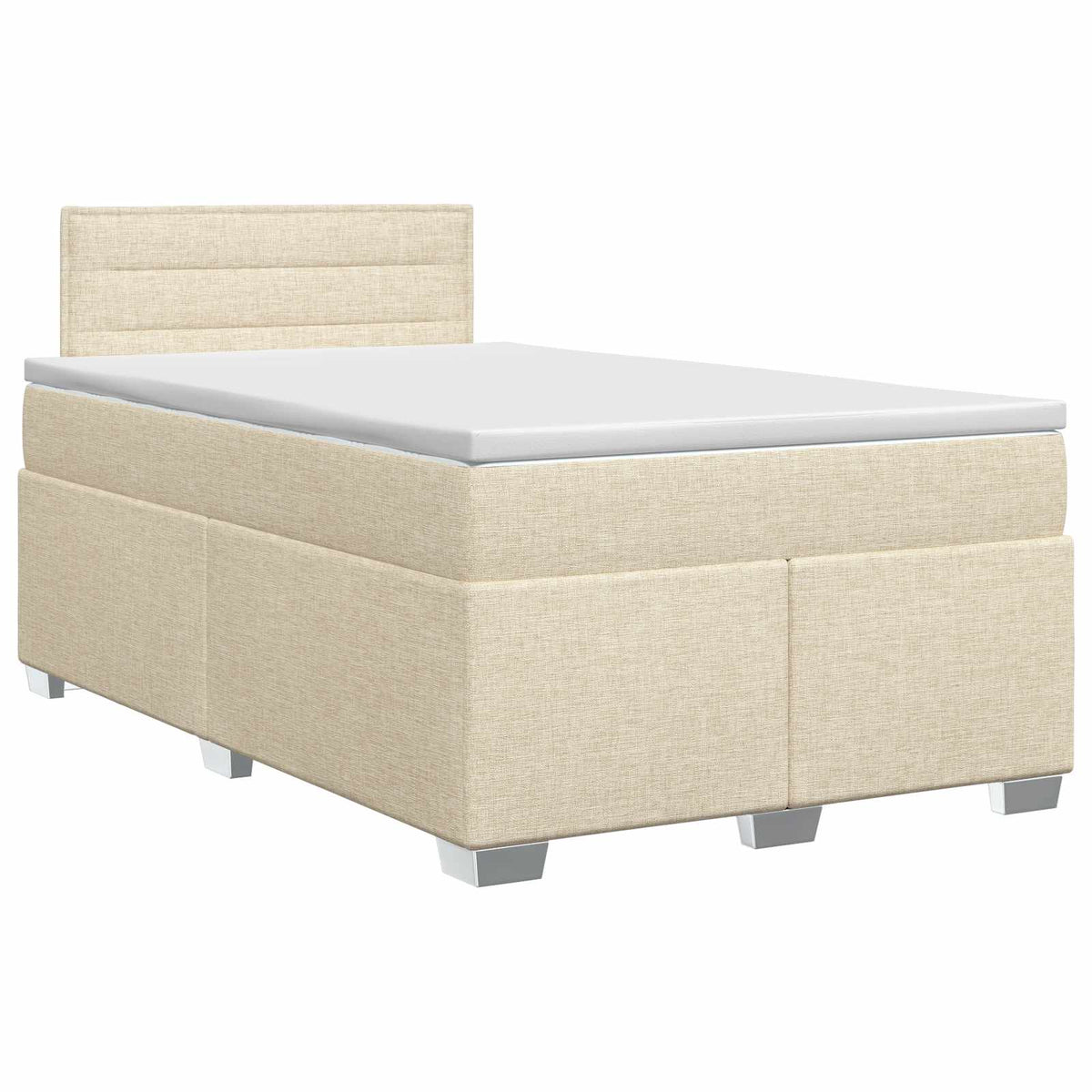 Boxspring krevet s madracem Krem 120 x 190 cm Tkanina