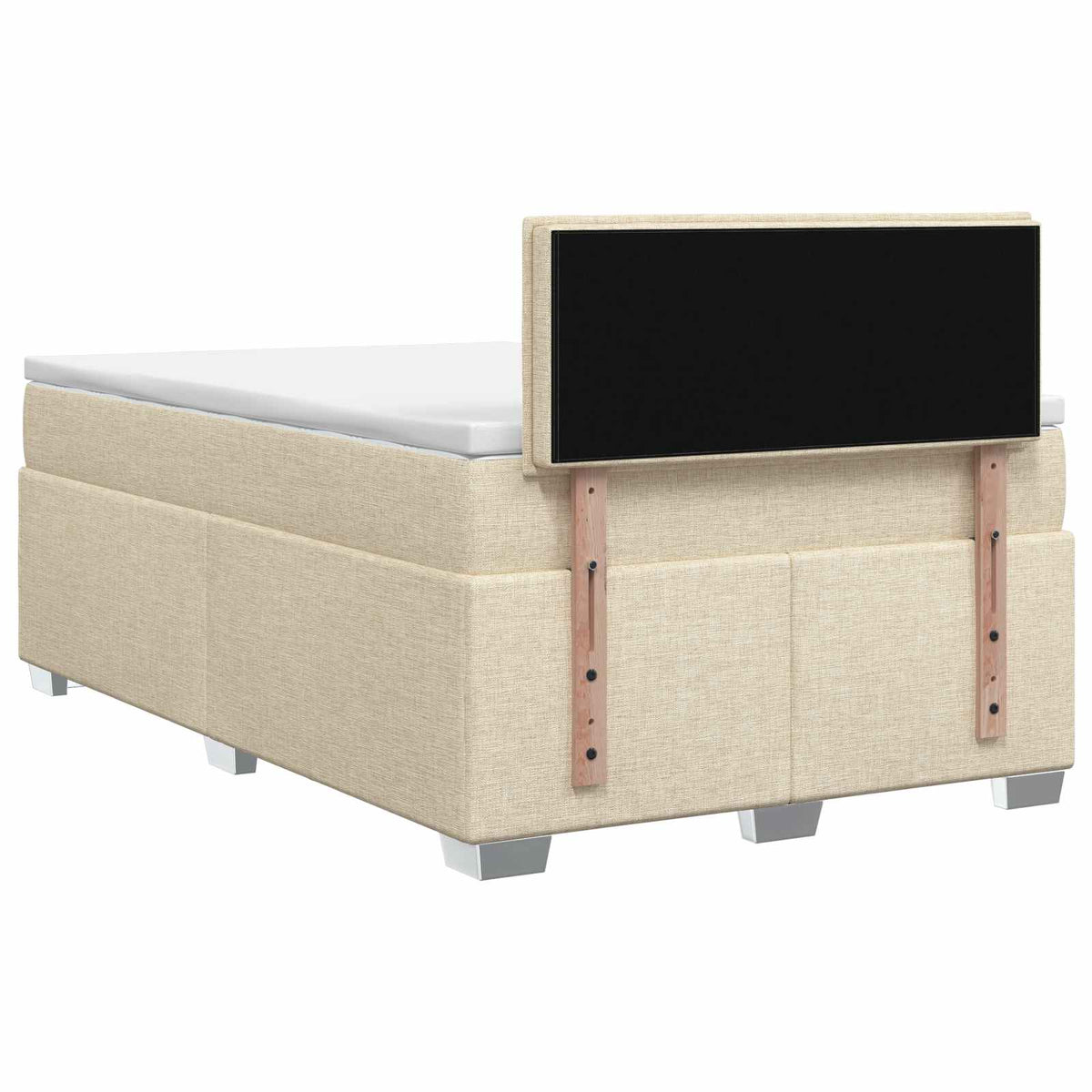 Boxspring krevet s madracem Krem 120 x 190 cm Tkanina